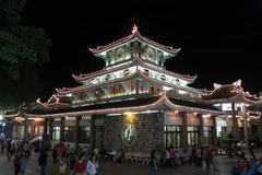 Một góc Miếu Bà Chúa xứ Núi Sam (thị xã Châu Đốc, An Giang). (Ảnh: Phương Vy/TTXVN) 