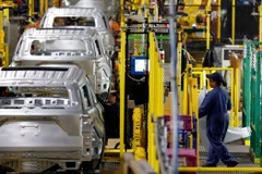 Một dây chuyển lắp ráp ôtô tại Mỹ. (Nguồn: channel3000)