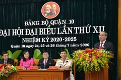 Ông Nguyễn Thiện Nhân, Ủy viên Bộ Chính trị, Bí thư Thành ủy Thành phố Hồ Chí Minh phát biểu chỉ đạo Đại hội. (Ảnh: Anh Tuấn/TTXVN)