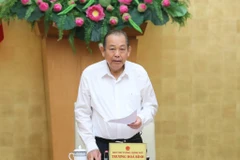 Phó Thủ tướng Thường trực Trương Hòa Bình phát biểu. (Ảnh: Doãn Tấn/TTXVN)