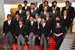 Nội các của Thủ tướng Nhật Bản Abe Shinzo. (Ảnh: AFP/TTXVN)