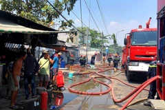 Hiện trường vụ cháy. (Nguồn: TTXVN)