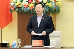 Chủ tịch Quốc hội Vương Đình Huệ phát biểu chỉ đạo. (Ảnh: Nhan Sáng/TTXVN)