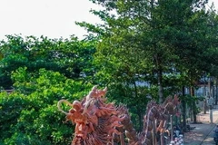 Xác lập kỷ lục cặp rồng lắp ghép từ lu, hũ gốm