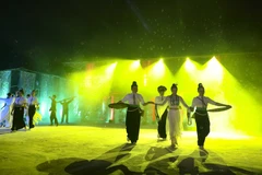Một phân đoạn trong Show diễn thực cảnh “Huyền tích UVA”. (Ảnh: Xuân Tư/TTXVN)
