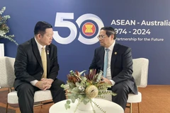 Thủ tướng Phạm Minh Chính gặp Tổng Thư ký ASEAN Kao Kim Hourn. (Ảnh: Dương Giang/TTXVN)