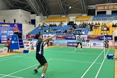 Trận thi đấu giữa đội Bắc Ninh và Lâm Đồng. (Ảnh: Thanh Thủy/TTXVN)