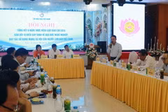 Ông Nguyễn Đức Lợi, Phó Chủ tịch Thường trực Hội Nhà báo Việt Nam phát biểu tại hội nghị. (Ảnh: Nguyễn Văn Nhật/TTXVN)