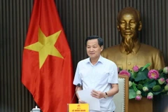 Phó Thủ tướng Lê Minh Khái phát biểu. (Ảnh: An Đăng/TTXVN)