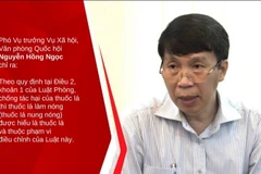 Phó Vụ trưởng Vụ Xã hội, Văn phòng Quốc hội Nguyễn Hồng Ngọc. (Nguồn: Vietnam+)