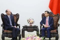 Phó Thủ tướng Lê Minh Khái tiếp Tổng Giám đốc Tập đoàn ANZ Shayne Elliott. (Ảnh: An Đăng/TTXVN)