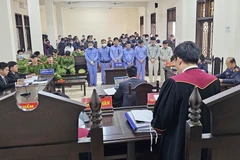 Tòa án Nhân dân tỉnh Phú Thọ tuyên án đối với các bị cáo. (Ảnh Tạ Toàn/TTXVN)
