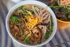 Một bát bún thang lươn Hưng Yên. (Ảnh: Vietnam+)