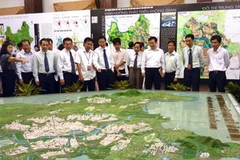 Đồ án quy hoạch chung xây dựng Thủ đô Hà Nội. (Ảnh: Hoàng Hải/TTXVN)