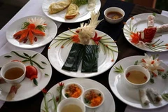 Món khai vị ẩm thực cung đình Huế. (Ảnh: Quốc Việt/TTXVN)