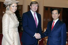 Thủ tướng tiếp Thái tử và Công nương Vương quốc Hà Lan. (Ảnh: Thống Nhất/TTXVN)