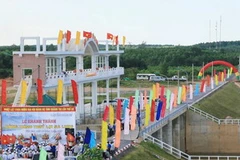 Công trình thuỷ lợi Sa Lung, Quảng Trị, sử dụng vốn trái phiếu chính phủ. (Ảnh: Hồ Cầu/TTXVN)