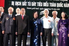 Thường trực Ban Bí thư Lê Hồng Anh và Nguyễn Thị Kim Ngân, Bí Thư Trung ương Đảng, Phó Chủ tịch Quốc hội dự hội nghị. (Ảnh: Quốc Việt/TTXVN)