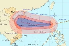 Hướng đi của cơn bão. (Ảnh: nchmf)