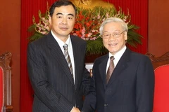 Tổng Bí thư Nguyễn Phú Trọng tiếp Đại sứ Khổng Huyễn Hựu. (Ảnh: Trí Dũng/TTXVN)