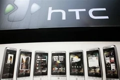 Gian hàng quảng cáo điện thoại của HTC tại Đài Loan ngày 3/3. (Nguồn: AP)