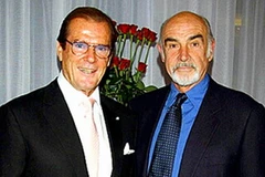 Hai cựu tài tử Roger Moore và Sean Connery. (Nguồn: cariart.tripod.com)