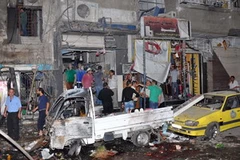 Hiện trường một vụ tấn công ở Syria. (Nguồn: AFP/TTXVN)