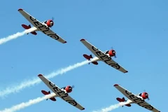 Màn trình diễn nhào lộn máy bay. (Nguồn: News.cn)