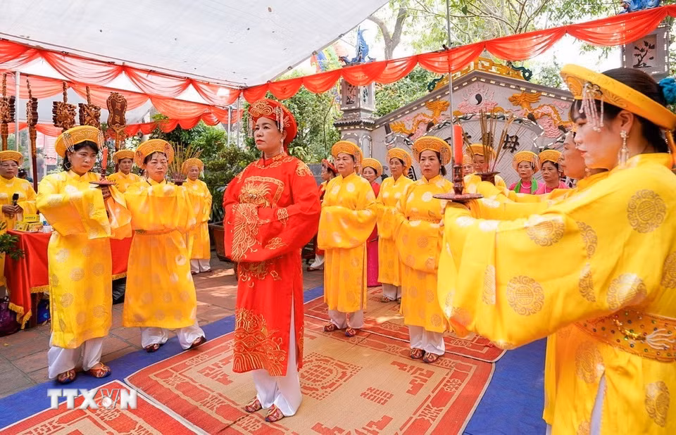 Lễ hội đền, chùa Bà Tấm năm 2026, diễn ra từ ngày 5-8/4 ( ngày 18-21/2 âm lịch). (Ảnh: Khánh Hòa/TTXVN)