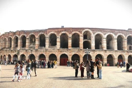 Đấu trường Verona (Arena di Verona). (Ảnh: Thanh Hải/TTXVN)
