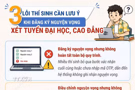 3 lỗi thí sinh cần lưu ý khi đăng ký nguyện vọng xét tuyển đại học 