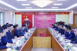 Quang cảnh buổi làm việc. (Ảnh: Phương Hoa/TTXVN)