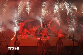 Nước chủ nhà Thái Lan muốn khơi dậy niềm đam mê thể thao ở các khán giả trong lễ khai mạc. (Ảnh: Minh Quyết/TTXVN)