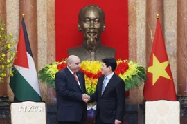 Chủ tịch nước Lương Cường hội kiến Chủ tịch Hạ viện Vương quốc Hashemite Jordan Mazen Turki El Qadi đang thăm chính thức Việt Nam. (Ảnh: Lâm Khánh/TTXVN)