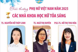 Giải thưởng Phụ nữ Việt Nam năm 2025: Các nhà khoa học nữ tỏa sáng 