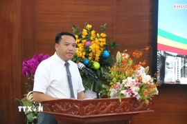 Phó Giám đốc Sở Văn hóa, Thể thao và Du lịch Hải Phòng Trần Văn Ngọc phát biểu khai mạc Hội nghị. (Ảnh: Mạnh Minh/TTXVN)