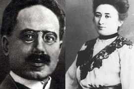 Hai nhà cách mạng cánh tả sáng lập Đảng Cộng sản Đức là Rosa Luxemburg và Karl Liebknecht. (Nguồn: AP)