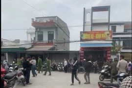 Cơ quan công an phong tỏa hiện trường vụ việc. (Nguồn: NDCC)