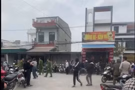 Cơ quan công an phong tỏa hiện trường vụ việc. (Nguồn: NDCC)