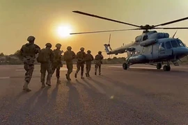 Lực lượng đặc nhiệm chung Ấn Độ-Ai Cập lần thứ ba mang tên CYCLONE-III. (Nguồn: PTI)