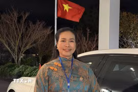 Chị Minh Hà Patmore, thành viên Tổ chức Giao lưu Văn hóa Việt Nam – Australia (VACEO). (Ảnh: Trung Trang/TTXVN)