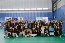 Tập thể UAVS-NSW tại Sports Day 2025. (Ảnh: Thanh Tú/TTXVN)