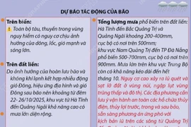 Đường đi của bão số 12 năm 2025 - dự báo từ 13h ngày 20/10 đến 1h ngày 24/10