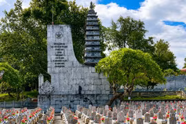 Nghĩa trang Liệt sĩ Quốc gia Trường Sơn, nơi yên nghỉ của 10.263 Anh hùng liệt sỹ đã ngã xuống trên tuyến đường Hồ Chí Minh huyền thoại. (Ảnh: TTXVN phát)