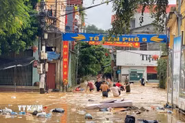 Trận lũ lụt lịch sử hồi tháng 10/2025 đã để lại hậu quả nặng nề cho các đô thị miền núi của tỉnh Cao Bằng. (Ảnh: Quốc Đạt/TTXVN)