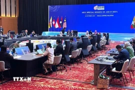 Quang cảnh tại phiên họp Hội đồng Cộng đồng kinh tế ASEAN. (Ảnh: Viên Luyến/TTXVN)