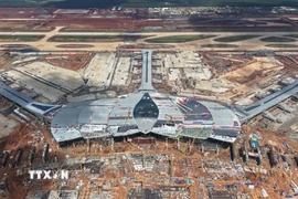 Nhà ga hành khách được coi là trái tim của sân bay Long Thành. (Ảnh: Công Phong/TTXVN)