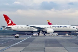 (Tư liệu) Máy bay của hãng hàng không Turkish Airlines tại sân bay quốc tế Benito Juarez ở Mexico City, Mexico ngày 5/8/2023. (Ảnh: AFP/TTXVN)