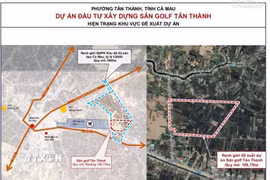 Sơ đồ dự kiến đầu tư sân Golf Tân Thành Cà Mau. (Ảnh: TTXVN phát)
