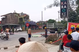 Hiện trường vụ tai nạn thương tâm. (Ảnh: Vietnamnet)